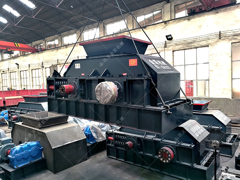 2PG1208型對輥破碎機發往吉林 破碎河卵石